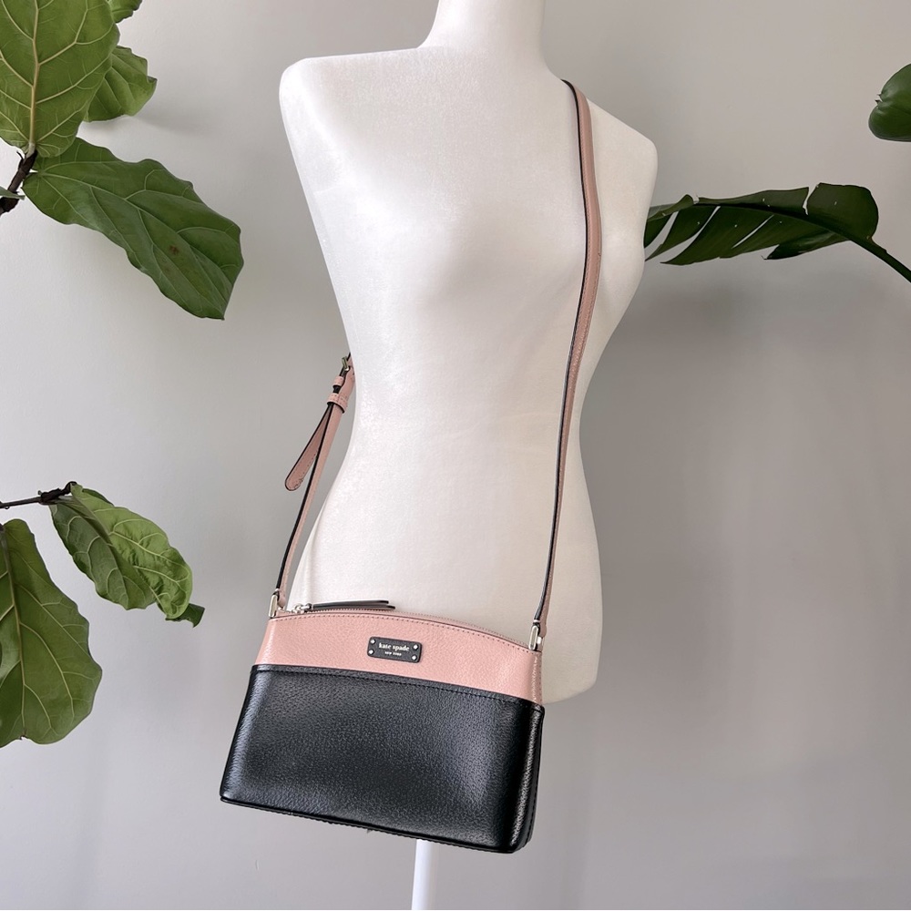 Kate Spade J183 Crossbody Handbag Purse Pink & Black